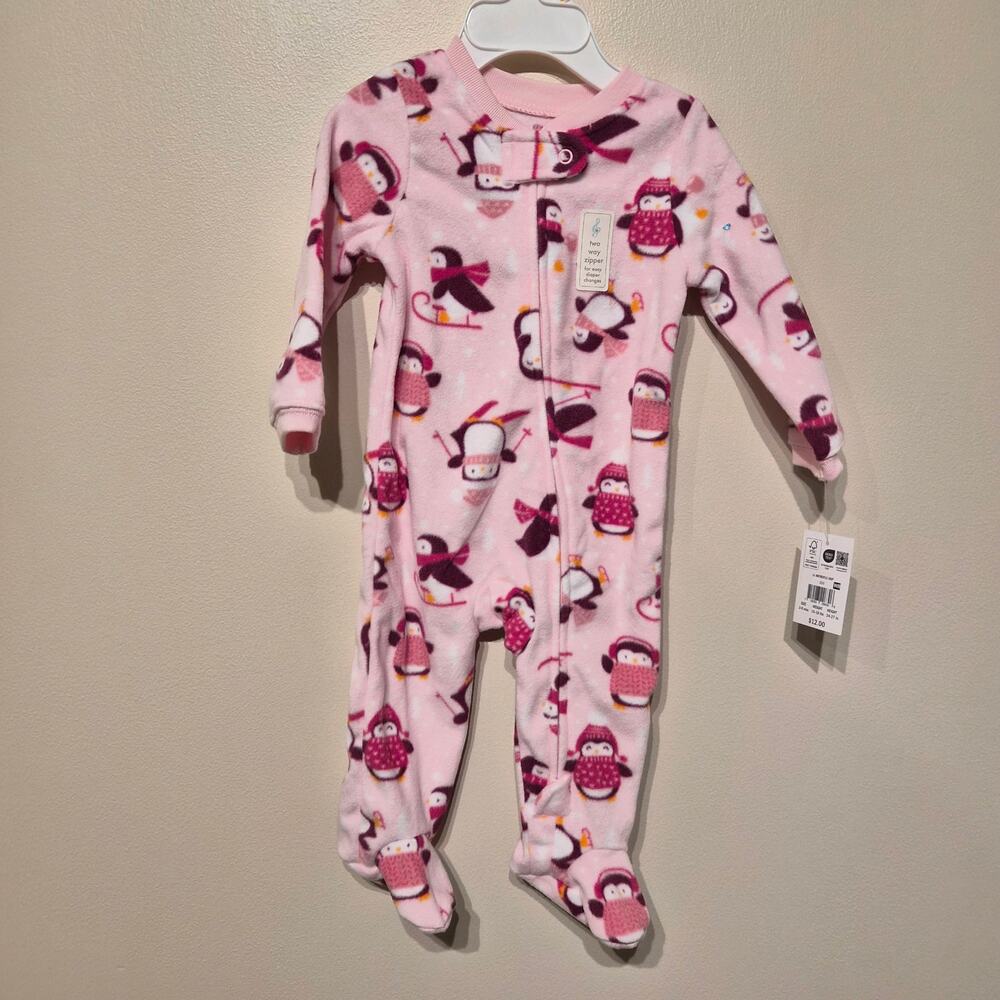Lullaby Lane NWT 3-6 Month 2 Way Zipper Footie Pajama